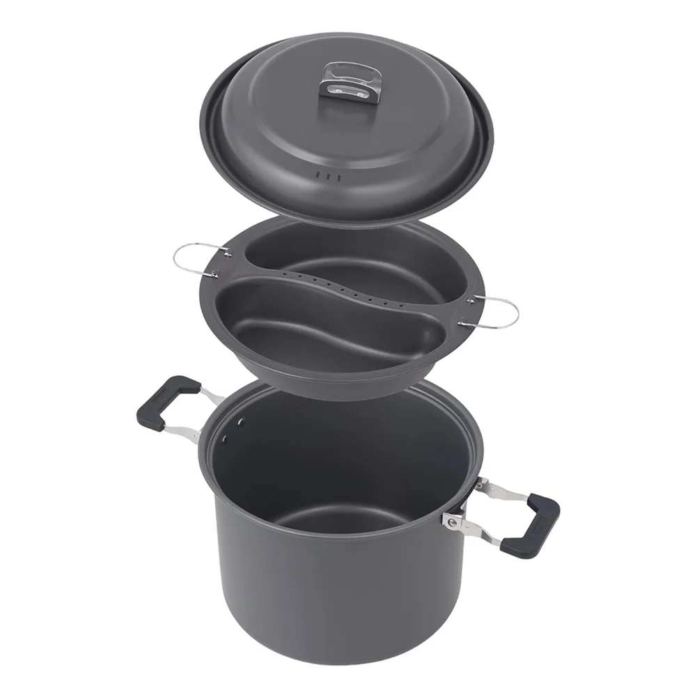 Camping Cooking Accessories Set - 1 Set 6L Outdoor Dual-Zweck Topf