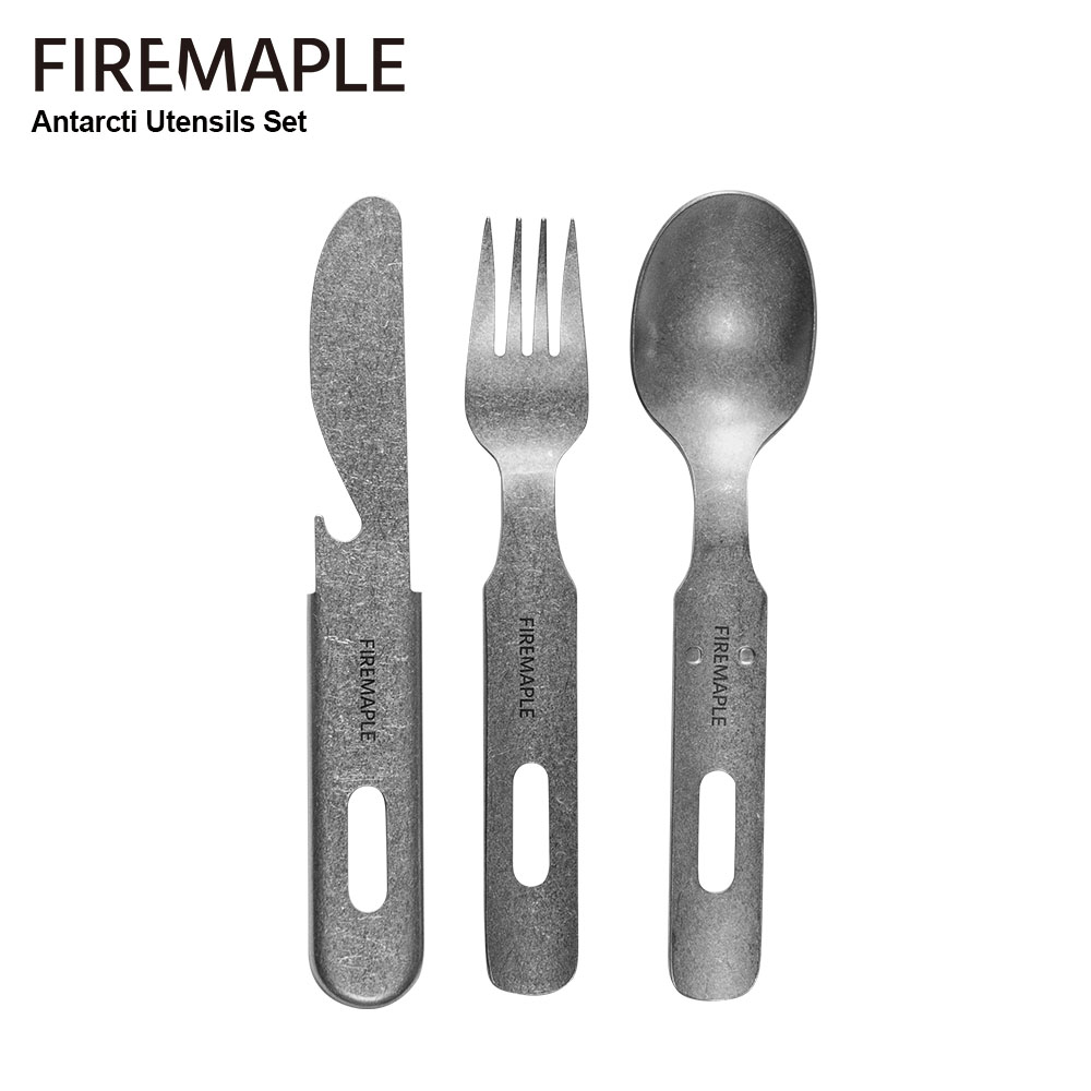 Camping Cooking And Eating Set - Feuer-Ahorn Antar cti 3 in1 Utensilien