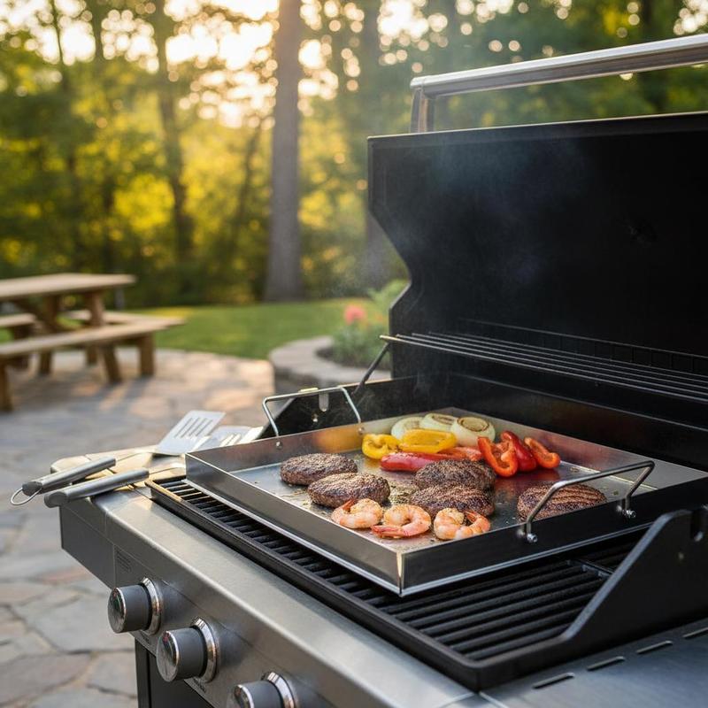 Camping Cooking Griddle - Universelle Flachgrillplatte 18x16 Zoll für Camping,