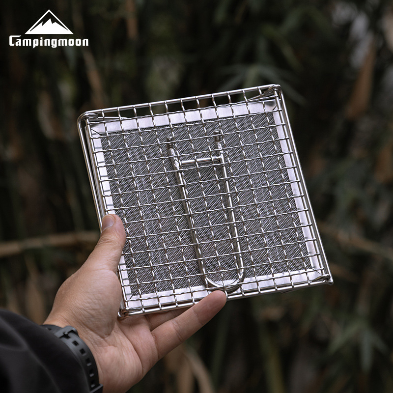 Camping Cooking Griddle - CAMPINGMOON Outdoor Camping 304 Edelstahl Faltbares