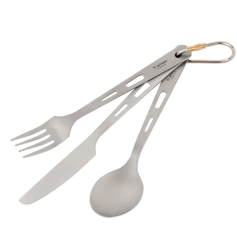 Camping Cooking And Eating Set - Tiartisan 3 stücke Kochgeschirr Kit Titan