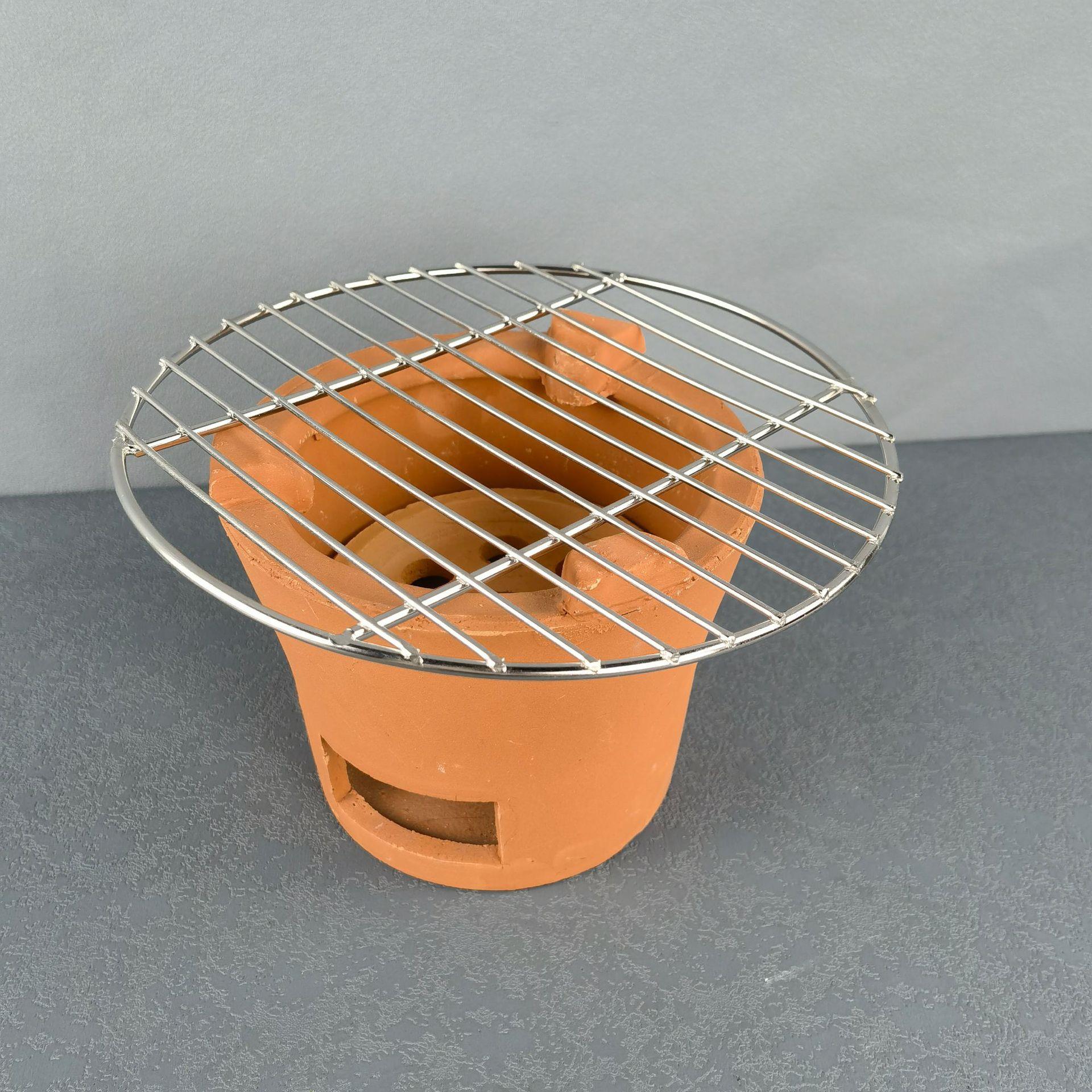 Camping Cooking Utensil Holder - Edelstahl Gewebter BBQ-Grill Camping Outdoor-Kochutensilien Holzkohleofen