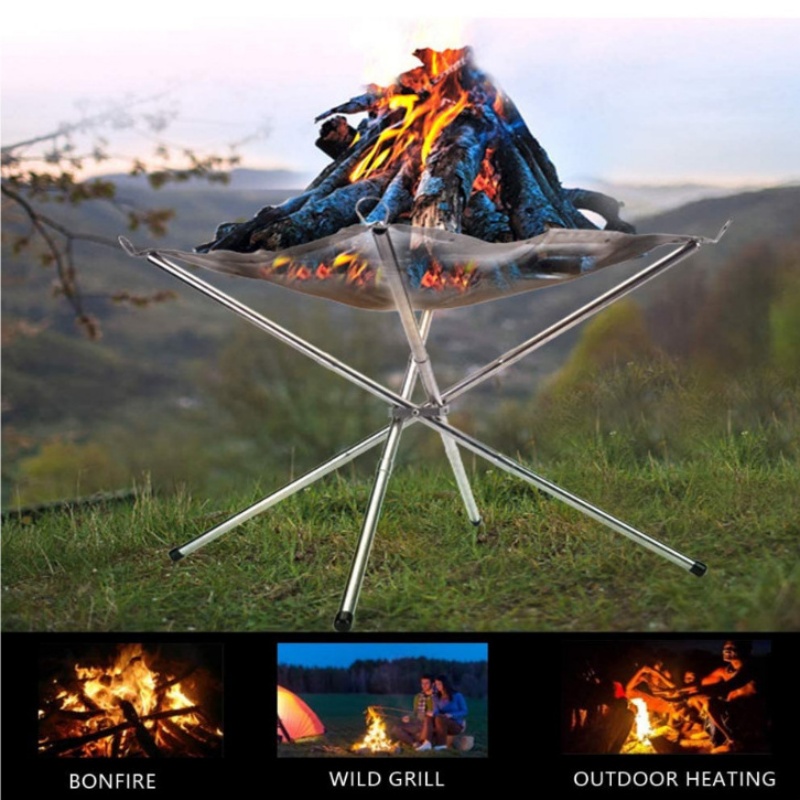 Camping Cooking Griddle - Tragbarer Outdoor-Grillrost für Lagerfeuer, Camping-Feuerstelle aus