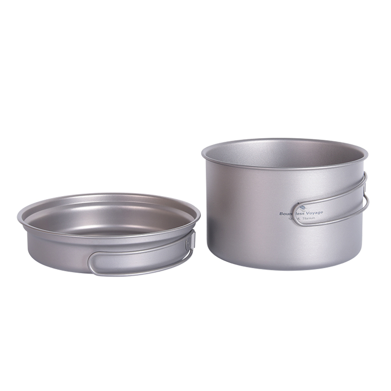 Camping Cooking Frying Pan - Boundless Voyage Titan-Topf und Bratpfanne mit