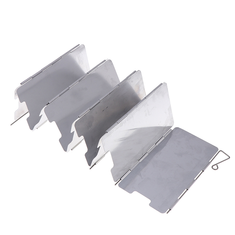 Camping Cooking Hot Plate - Bestseller 9-Platten Faltbarer Windschutz für Outdoor-Camping-Kocher,