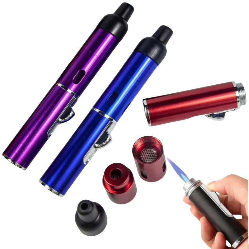 Camping Hiking Cooking - Winddichtes multifunktionales aufblasbares Feuerzeug aus Metall,