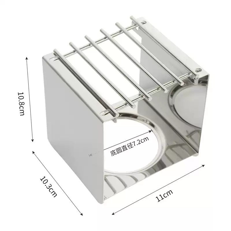 Camping Hiking Cooking - Quadratischer Kaffeekocherständer aus Edelstahl, stabiler Topfständer