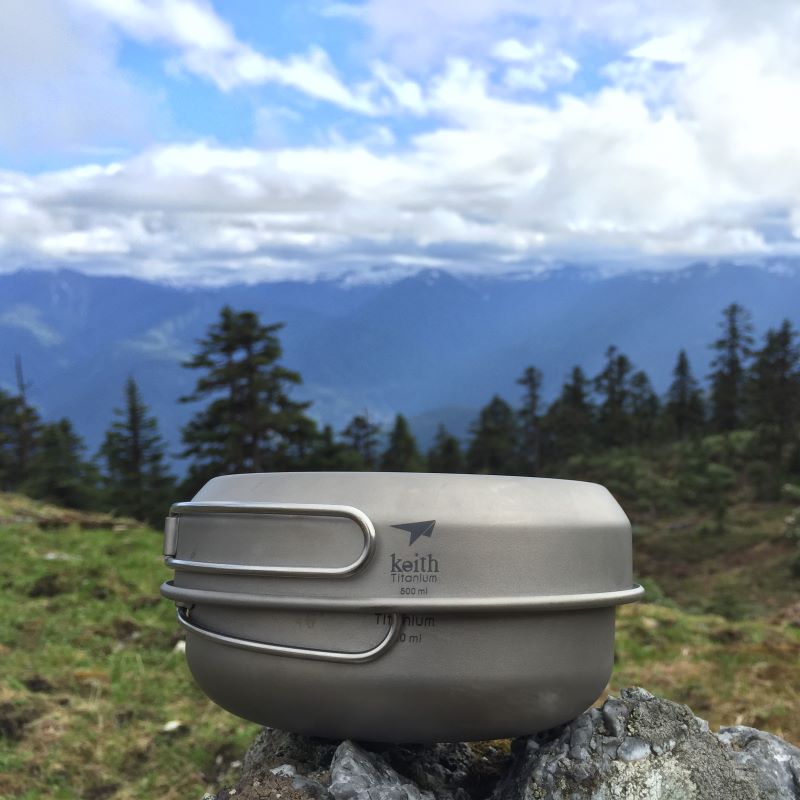 Camping Cooking Hot Plate - KEITH Titanium Ti6053 3-teiliges Titan-Topf- und
