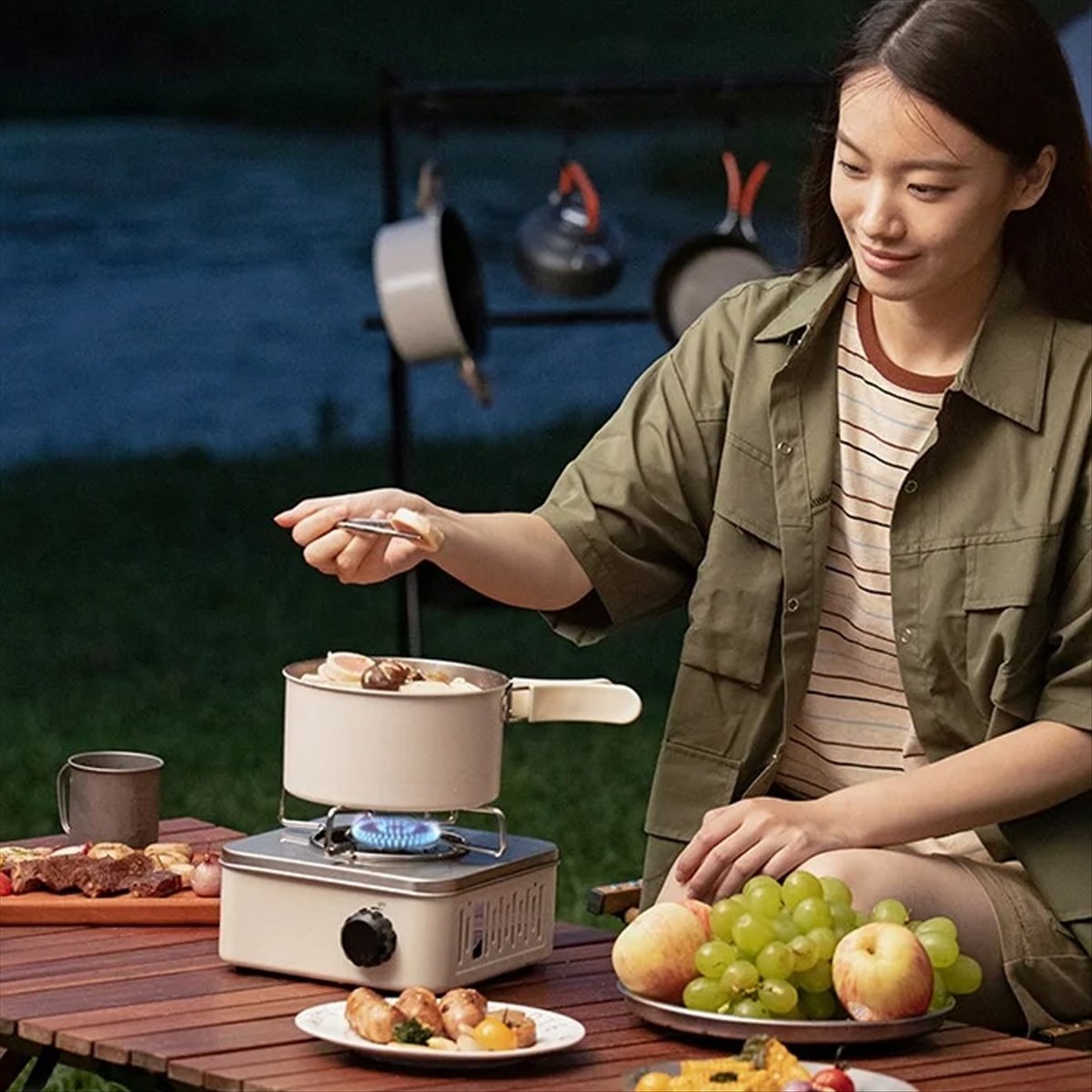 Camping Cooking Utensil Holder - didyou Outdoor Camping Kochgasbrenner Robuster Trippelbrenner