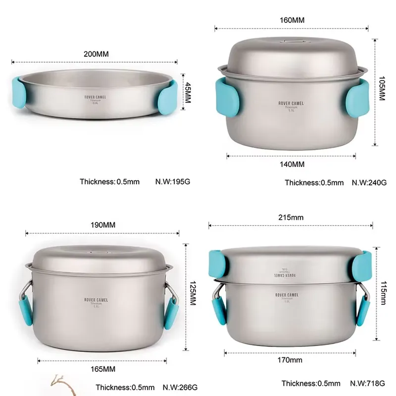Reines Titan-Topfset für Campi – Camping Cooking Accessories Set Bewertung und Preis