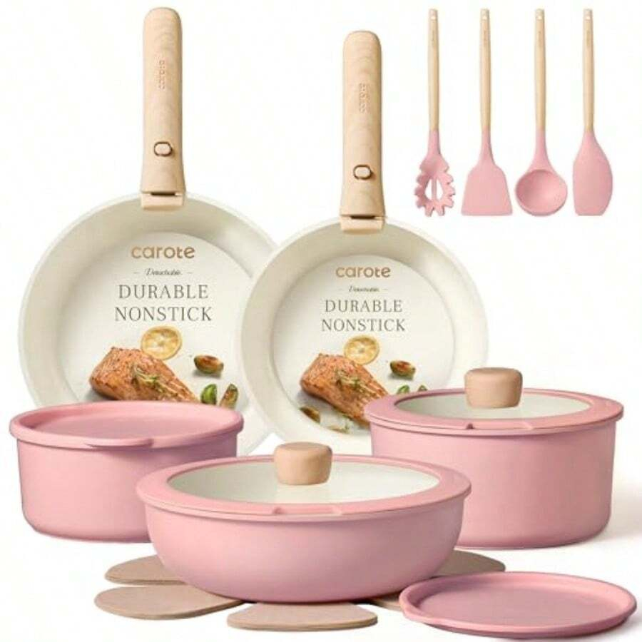 19-teiliges Topf- und Pfannen- – Camping Cooking Set Detachable Handle Bewertung und Preis