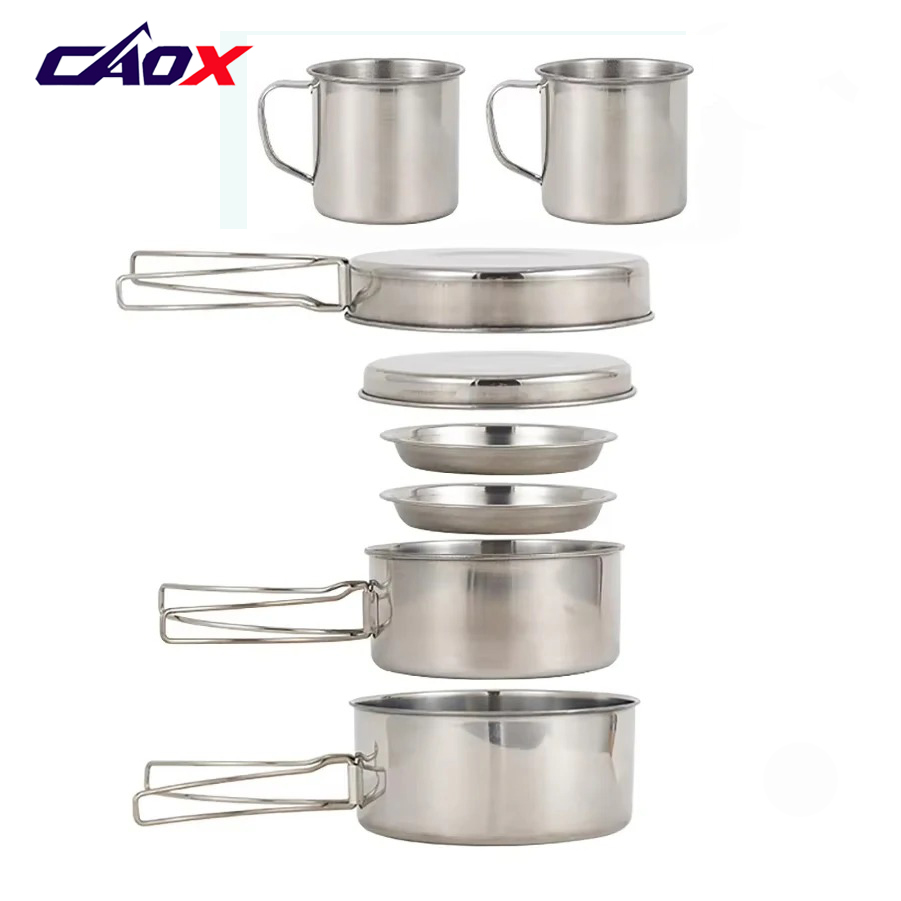 CAOX 8-teiliges Camping-Kochge – Camping Cooking Mess Kit Bewertung und Preis