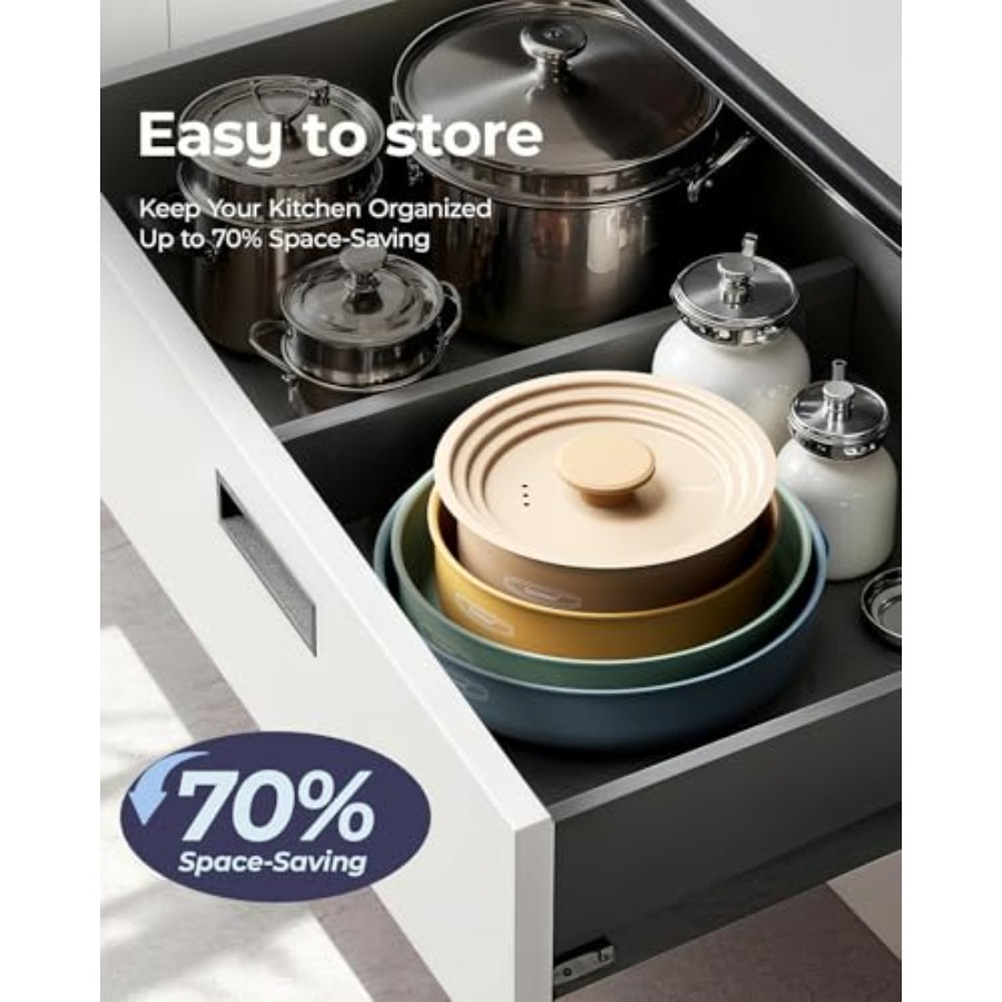 Keramik-Kochgeschirr-Set, Töpf – Camping Cooking Set Detachable Handle Bewertung und Preis