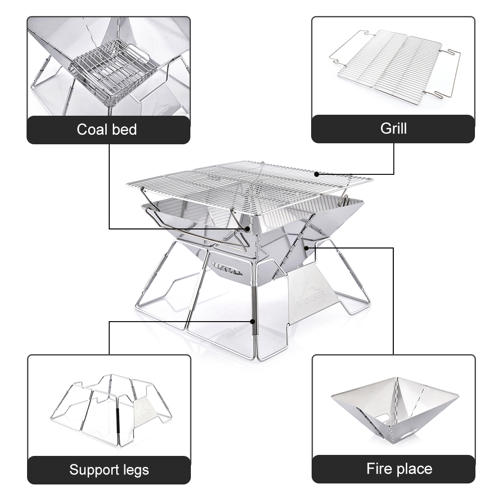Widesea winddichter Holzverbre – Camping Cooking Griddle Bewertung und Preis