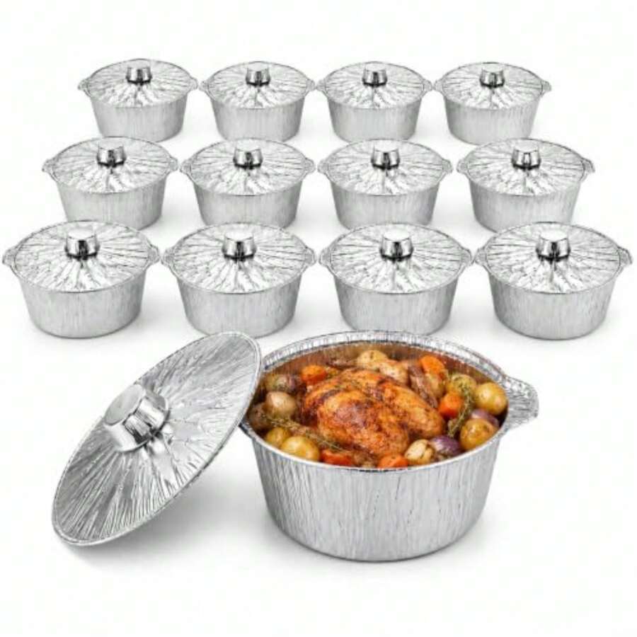 12er-Pack Einweg-Topf mit Deck – Camping Cooking Pot Bewertung und Preis