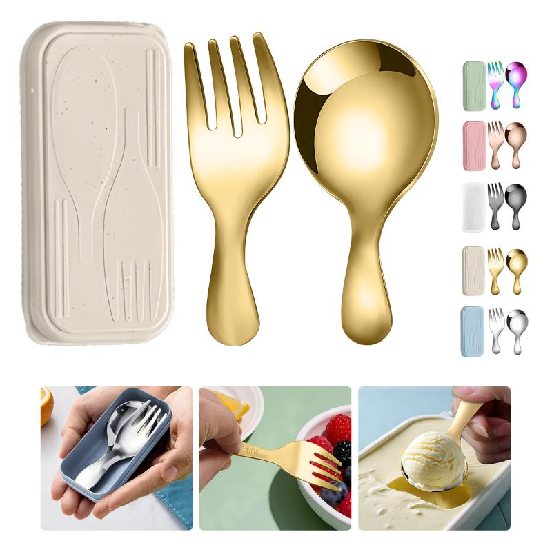 Edelstahl Tragbare Löffel Gabe – Camping Cooking And Eating Set Bewertung und Preis