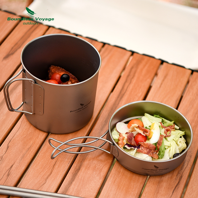 Topfset aus reinem Titan mit k – Camping Cooking Frying Pan Bewertung und Preis
