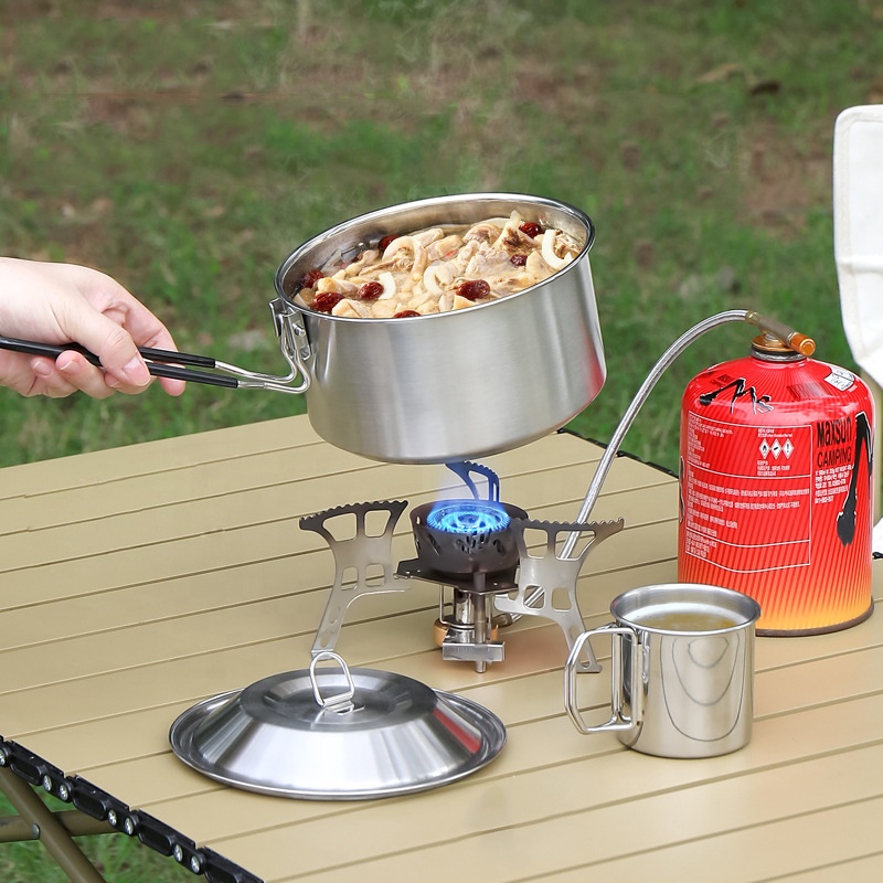 Heißer Verkauf 304 Edelstahl O – Camping Cooking Mess Kit Bewertung und Preis