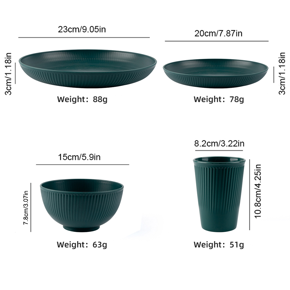 Buntes Weizens troh Besteck Se – Camping Cooking And Eating Set Bewertung und Preis