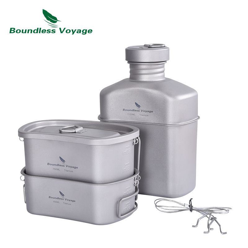 Boundless Voyage Titan Kantine – Camping Cooking Mess Kit Bewertung und Preis